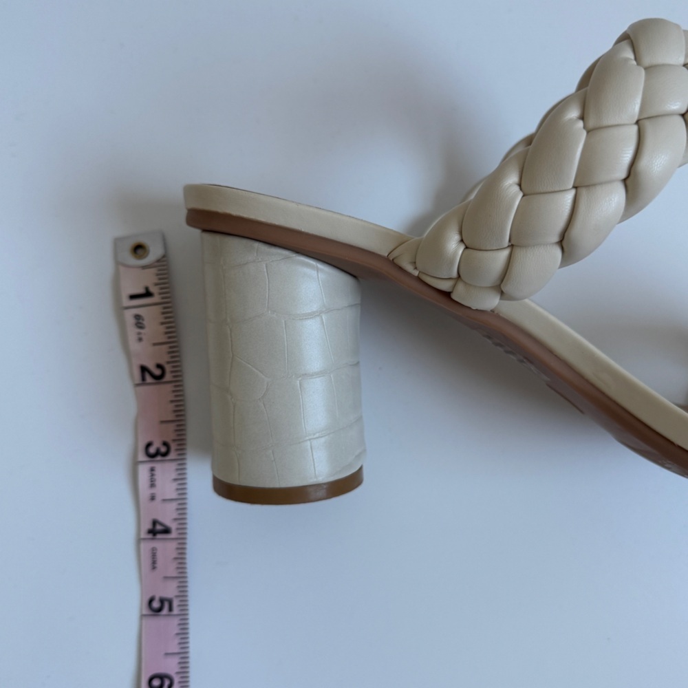 Women's Basil Mule Block Heels - A New Day™ Cream Women's Size 11 - Picture 7 of 7